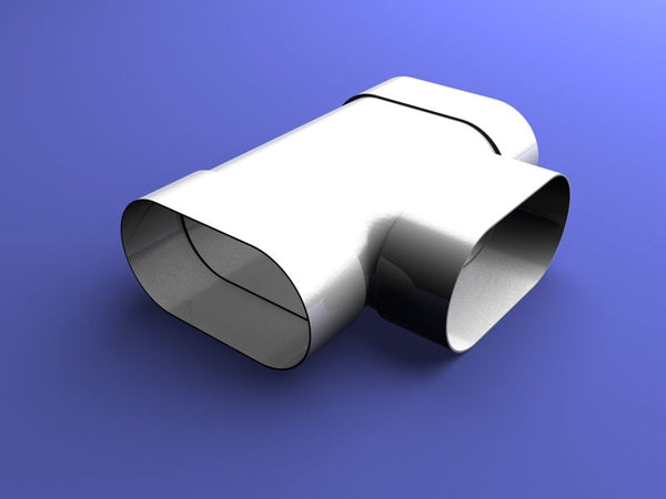 115 x 60 mm Oval Duct Tee