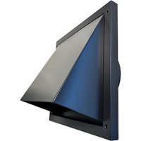 Black 160mm HRV External Grille - stainless steel