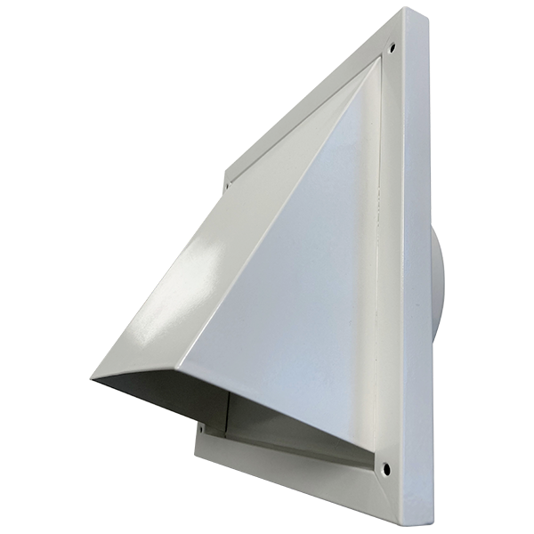 White 160mm HRV External Grille - stainless steel