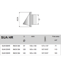 150mm HRV External Grille - Stainless Steel