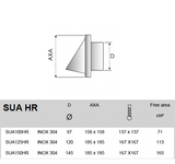 150mm HRV External Grille - Stainless Steel