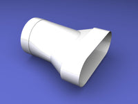 115 x 60 mm Oval Duct to 100mm round