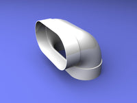 115 x 60 mm Oval Duct 90 degree Vertical bend